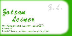 zoltan leiner business card